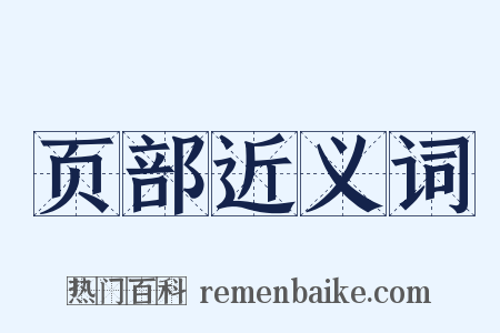 页部近义词是什么意思的图片